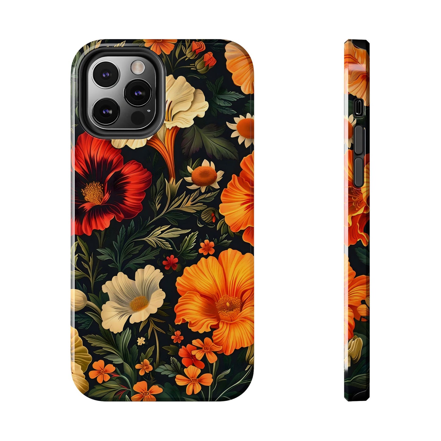Vibrant Floral Tough Phone Case | Durable Phone Cover | Gift for Her | Spring Accessory | Stylish Tech Protection