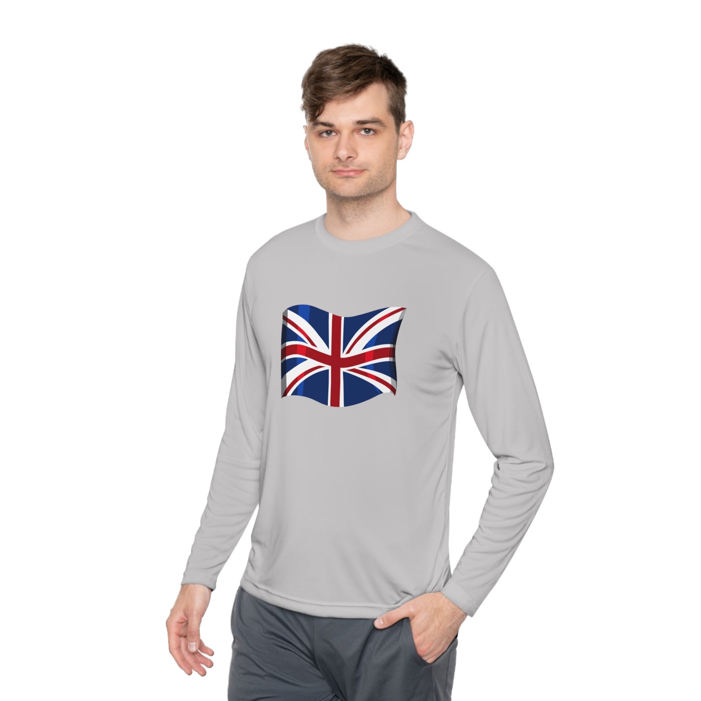 Unisex Lightweight Long Sleeve Tee - Classic UK Flag