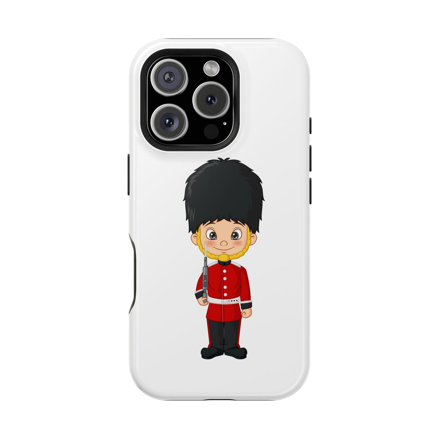 Cute Cartoon Soldier Magnetic Tough Case, Kid's Phone Cover, Fun Gift for Children, Birthday Present, Youth Accessories, Durable Protection