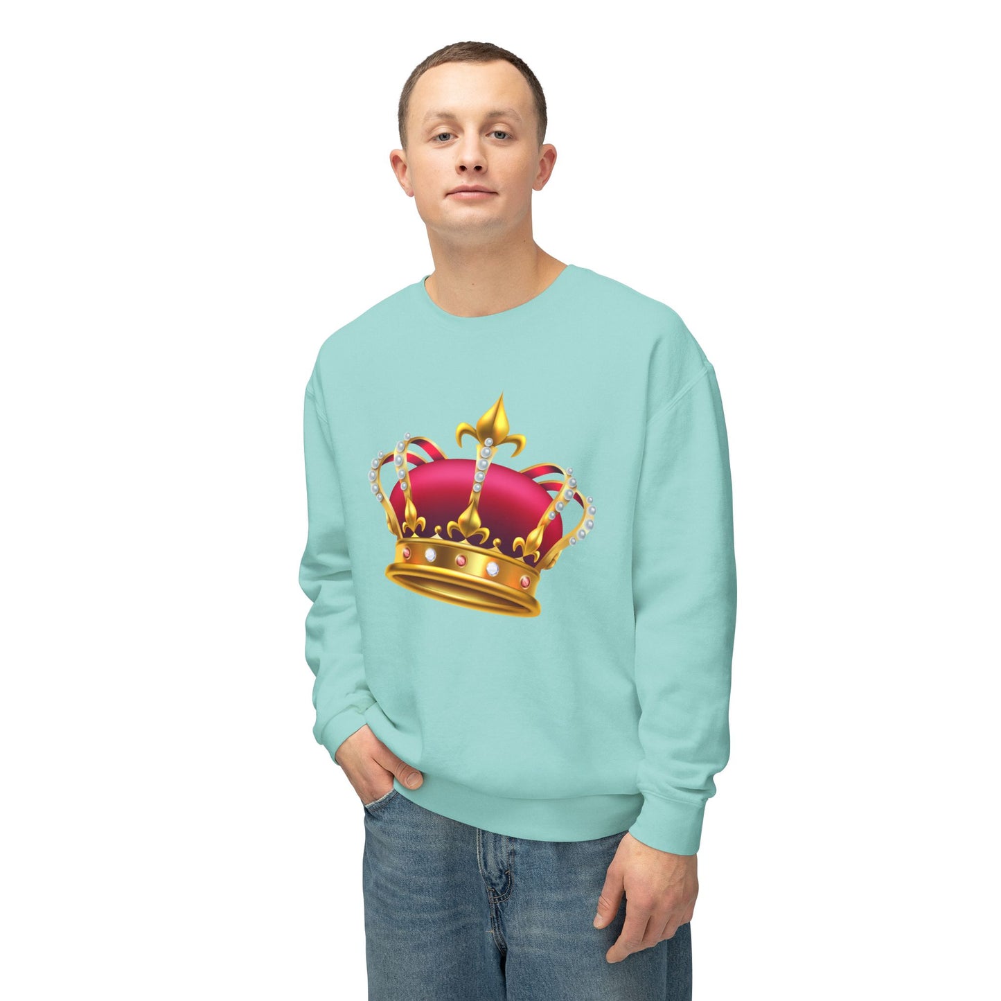 Unisex Lightweight Crewneck Sweatshirt Durable - British Royal Crown