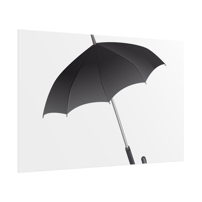 Minimalist Umbrella Wall Art, Chic Home Decor Print, Stylish Poster, Rental Friendly Artwork, Black Umbrella Decor