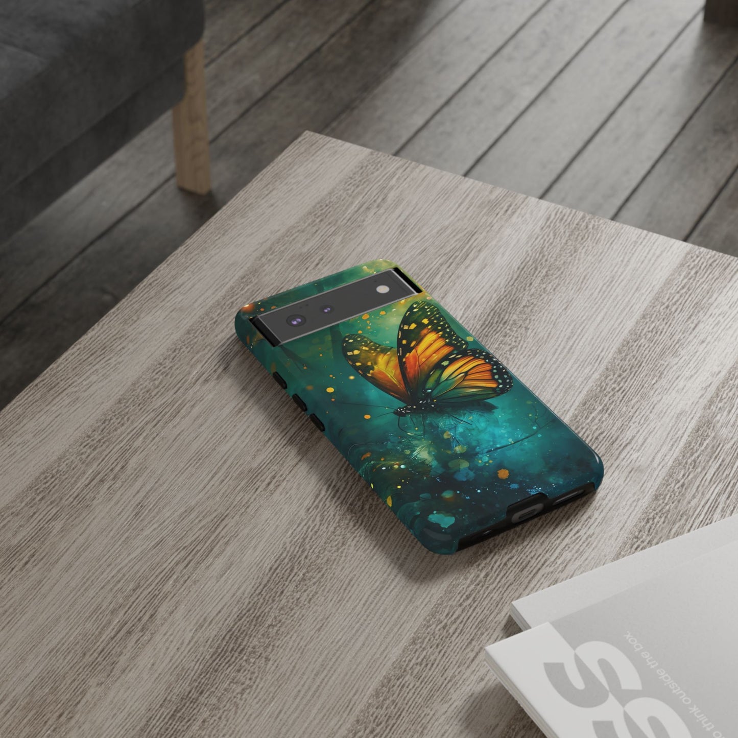 Colorful Butterfly Phone Case, Tough Cases for iPhone and Samsung, Cute Tech Accessories, Nature Lovers Gift, Vibrant Floral Design