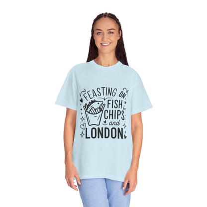 Unisex Garment-Dyed T-shirt - Fish Chips and London