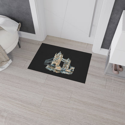 Stylish Heavy Duty Floor Mat - London Bridge Design, Home Decor, Kitchen Mat, Entryway Rug, Unique Gift for Housewarming