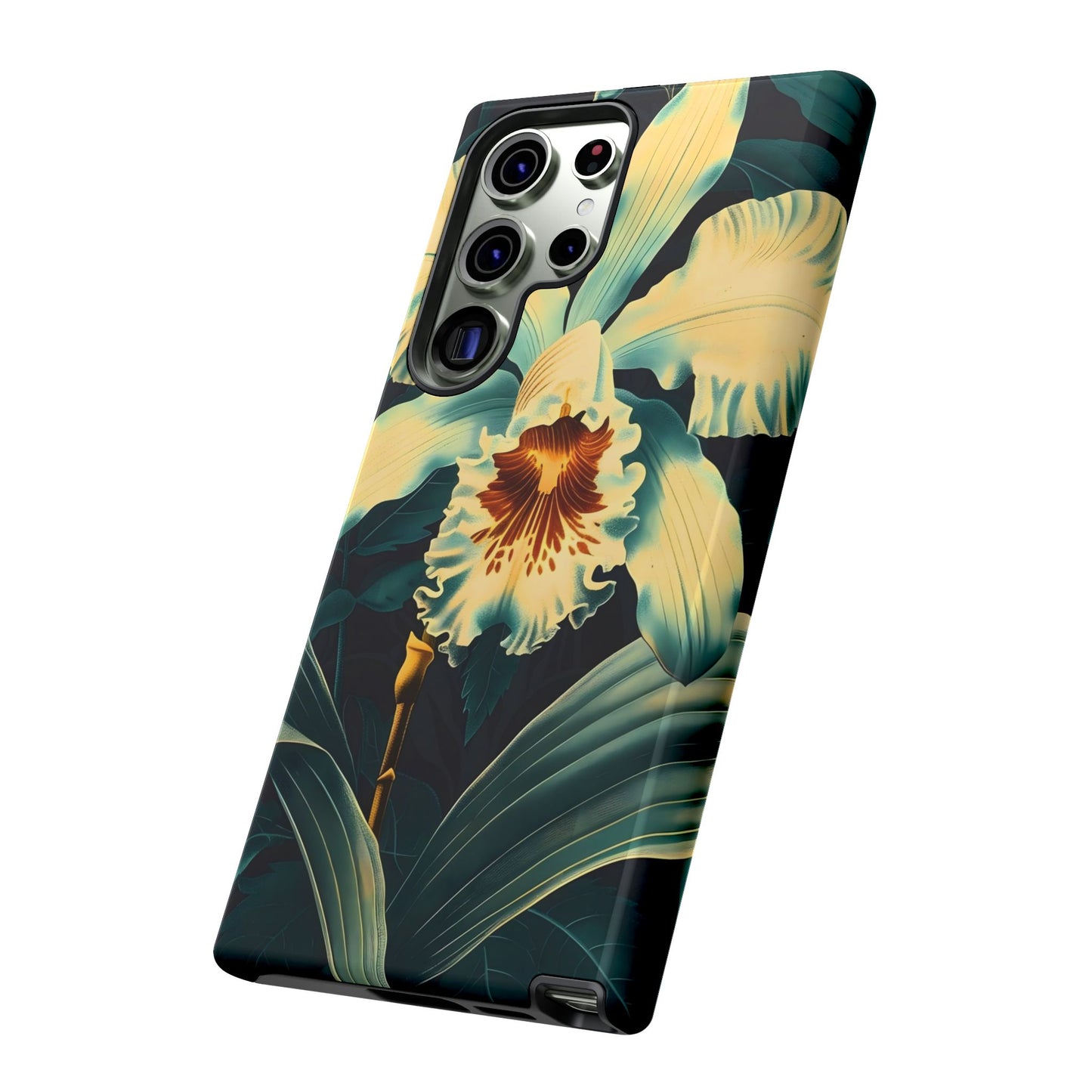 Floral Phone Case - Tough Cases with Orchid Design, Durable Smartphone Cover for Nature Lovers, Floral Gift for Her, Botanical [...]