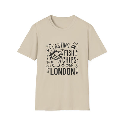 Fish Chips and London Unisex Softstyle T-Shirt