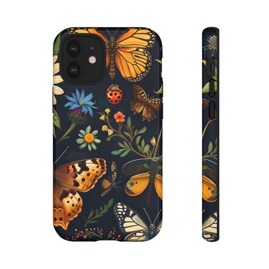 Nature-Inspired Phone Case | Floral Butterfly Design, Tough Phone Cover, Gift for Nature Lovers, Cute Butterfly Case, Home Decor