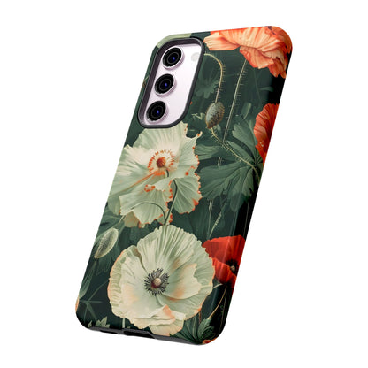 Floral Phone Case - Tough Cases, Botanical Design, Gift for Friends, Trendy Mobile Cover, Personalized Phone Accessory