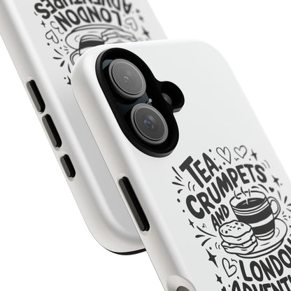 Tea, Crumpets, and London Adventures - Cute Gift for Tea Lovers, London Souvenir, Travel Accessory, Unique Phone Cover