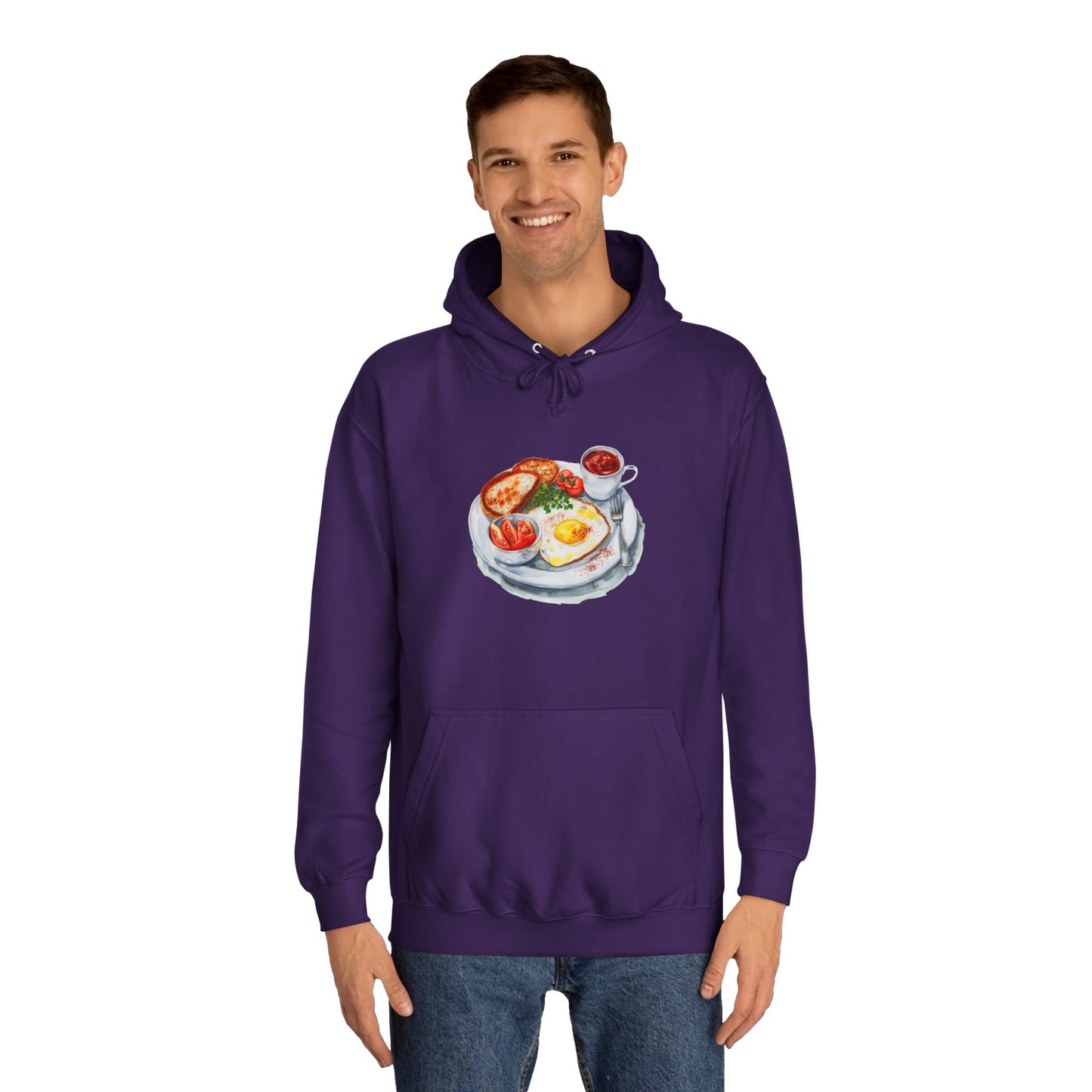 Unisex College Hoodie - Traditional  British Food