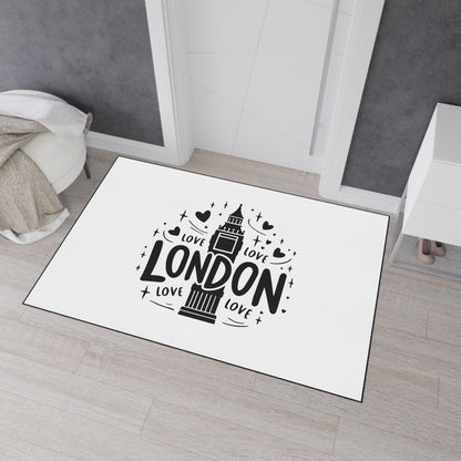 London Love Heavy Duty Floor Mat | Home Decor, Entryway Rug, Gift for Travelers, Living Room Accessory, Fun Doormat