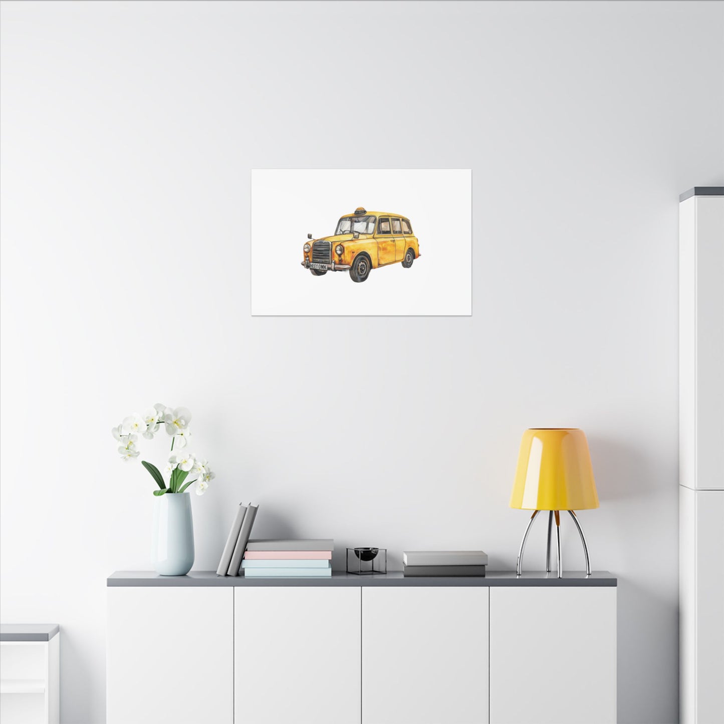 Vintage Taxi Matte Canvas, Stretched, 0.75" (Multi-Size)