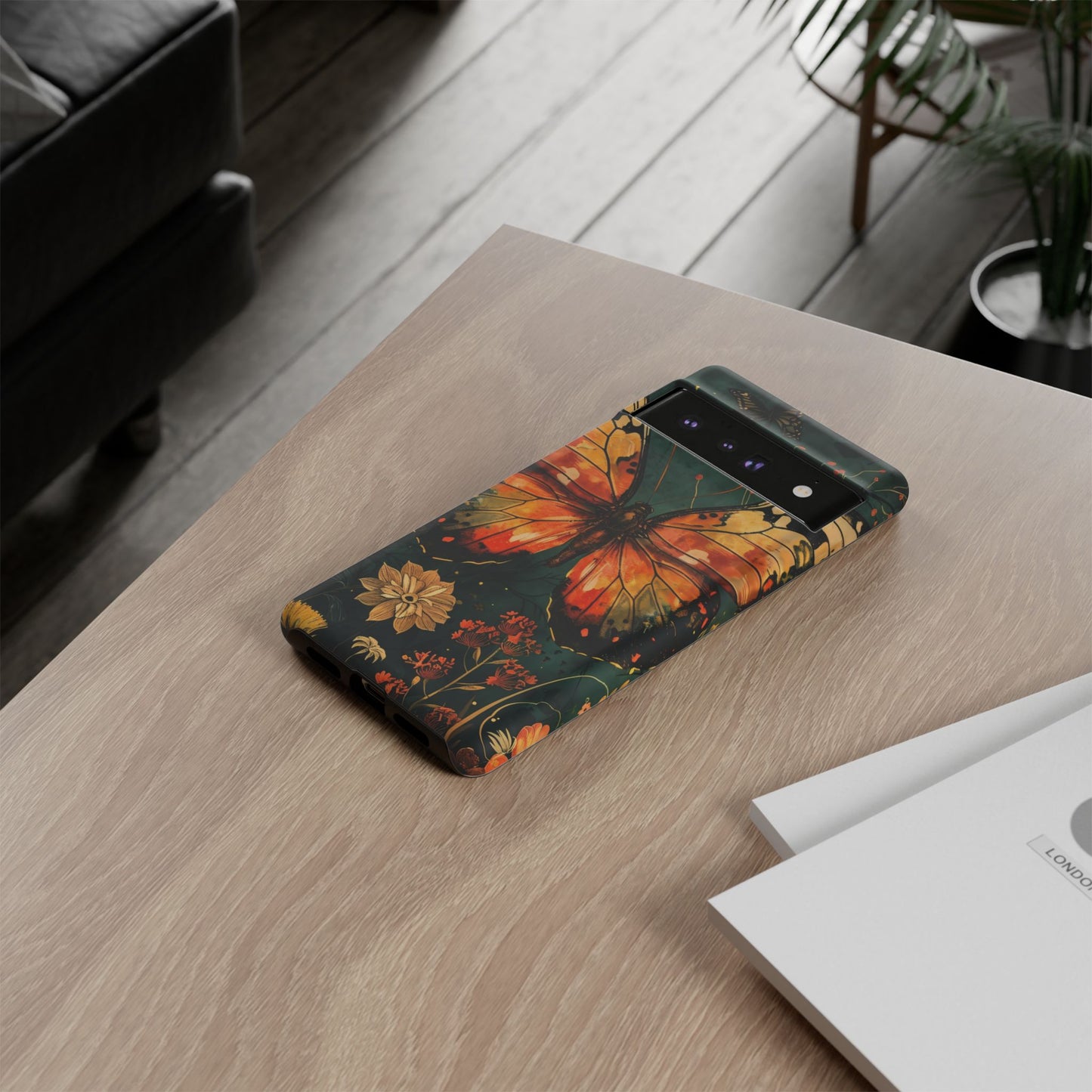 Butterfly Phone Case – Tough Cases for Nature Lovers, Floral Design, Butterfly Art, Unique Gift, Eco-Friendly Protection