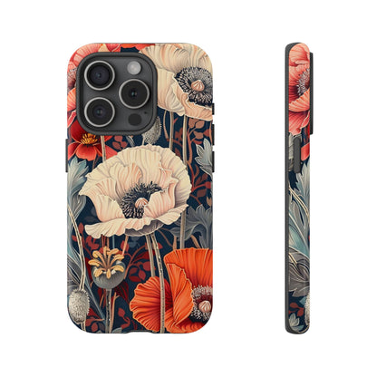 Floral iPhone Case, Tough Phone Cover, Artistic Protection, Flower Design, Unique Gift for Her, Phone Accessory, Trendy Tech