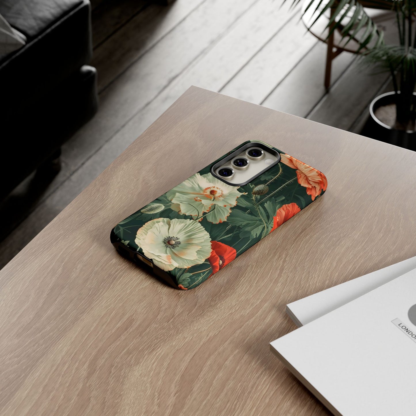 Floral Phone Case - Tough Cases, Botanical Design, Gift for Friends, Trendy Mobile Cover, Personalized Phone Accessory