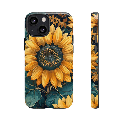 Sunflower Phone Case - Bright Floral Design, Stylish Tough Cover for Sunflower Lovers, Gift for Plant Enthusiasts, Mom Gift, Nature Lovers