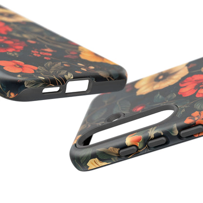 Floral Phone Case, Tough Cases, Flower Motif, Protective Cover, Gift for Her, Floral Design, Spring Accessory