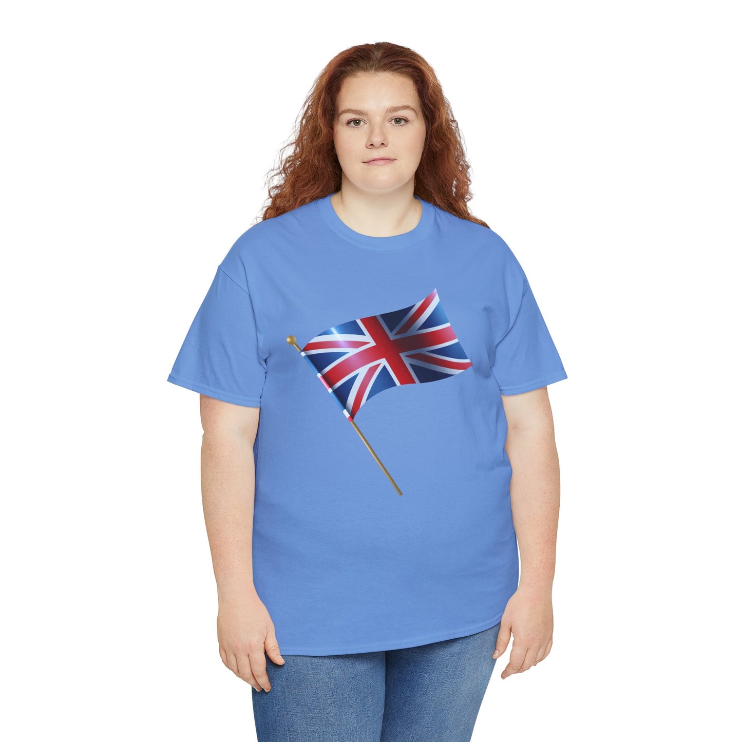 Unisex Heavy Cotton Tee - Classic UK Flag Design - Union Jack Symbol