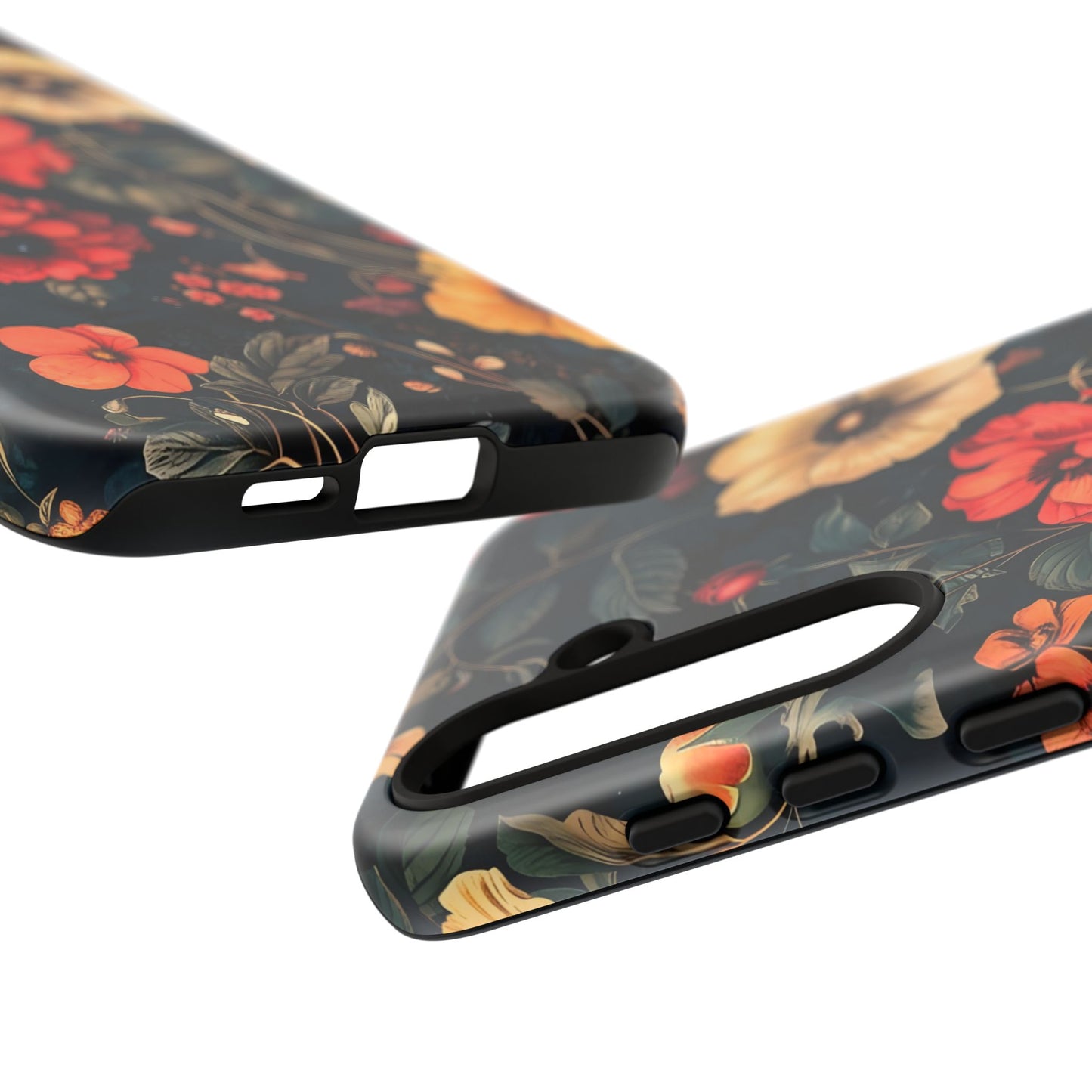 Floral Phone Case, Tough Cases, Flower Motif, Protective Cover, Gift for Her, Floral Design, Spring Accessory