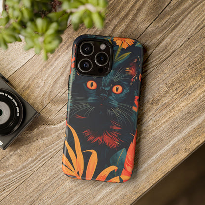 Feline Jungle iPhone Case - Tough and Unique Cat Design, Pet Lover Gift, Animal Phone Accessory, Nature Inspired, Halloween Style