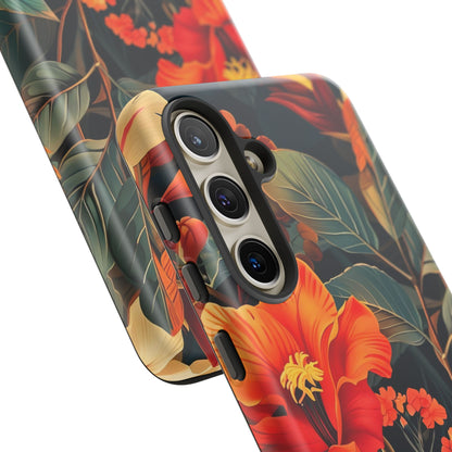 Tough Floral Phone Case | Tropical Vibe, Gift for Nature Lovers, Summer Beach Accessory, Floral Pattern, Trendy Phone Accessories
