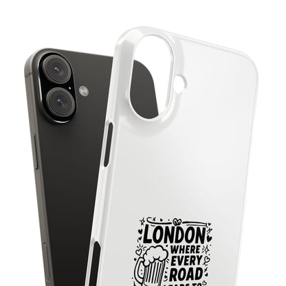 London Pub Slim Phone Case, Beer Lover Gift, Travel Accessory, Urban Style, Fun Design, Unique Phone Cover