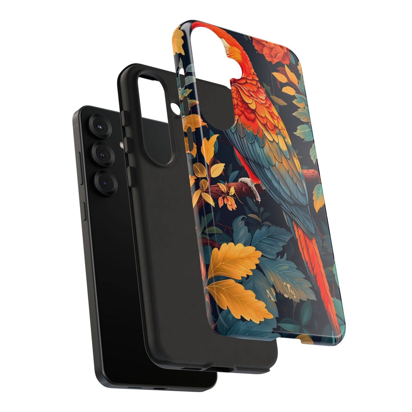 Vibrant Parrot Phone Case - Tough, Stylish, Nature-Inspired, Tropical, Wildlife, Perfect Gift, Summer Vibes