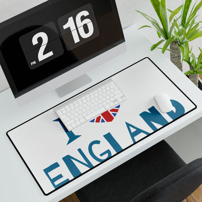 I Love England Desk Mat - Stylish Writing Surface, Office Decor, Gift for Brits, Travel Lovers, Work From Home Essentials