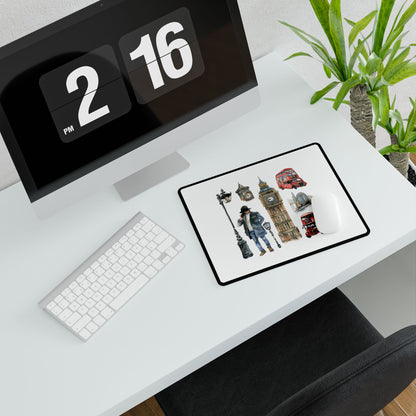 London-Themed Desk Mat for Home Office, Mousepad, Desk Accessories, Workstation Decor, Gift for Travelers