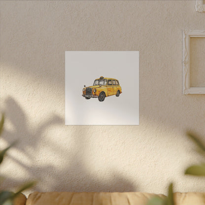 Vintage Taxi Matte Canvas, Stretched, 0.75" (Multi-Size)