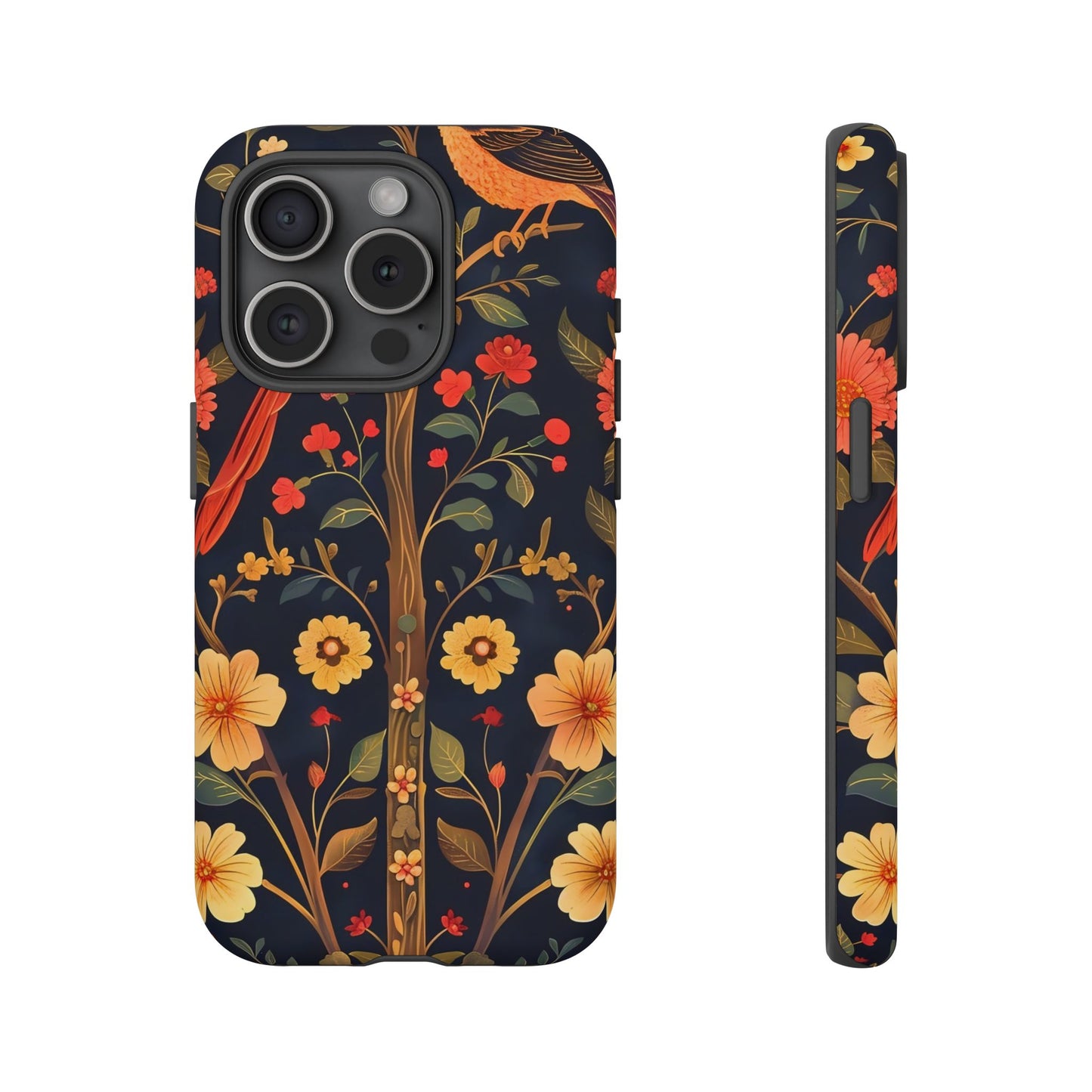 Floral Phone Case, Tough Cases, Flower Pattern, Phone Accessory, Gift for Her, Stylish Tech Cover, Nature Lover's Gift