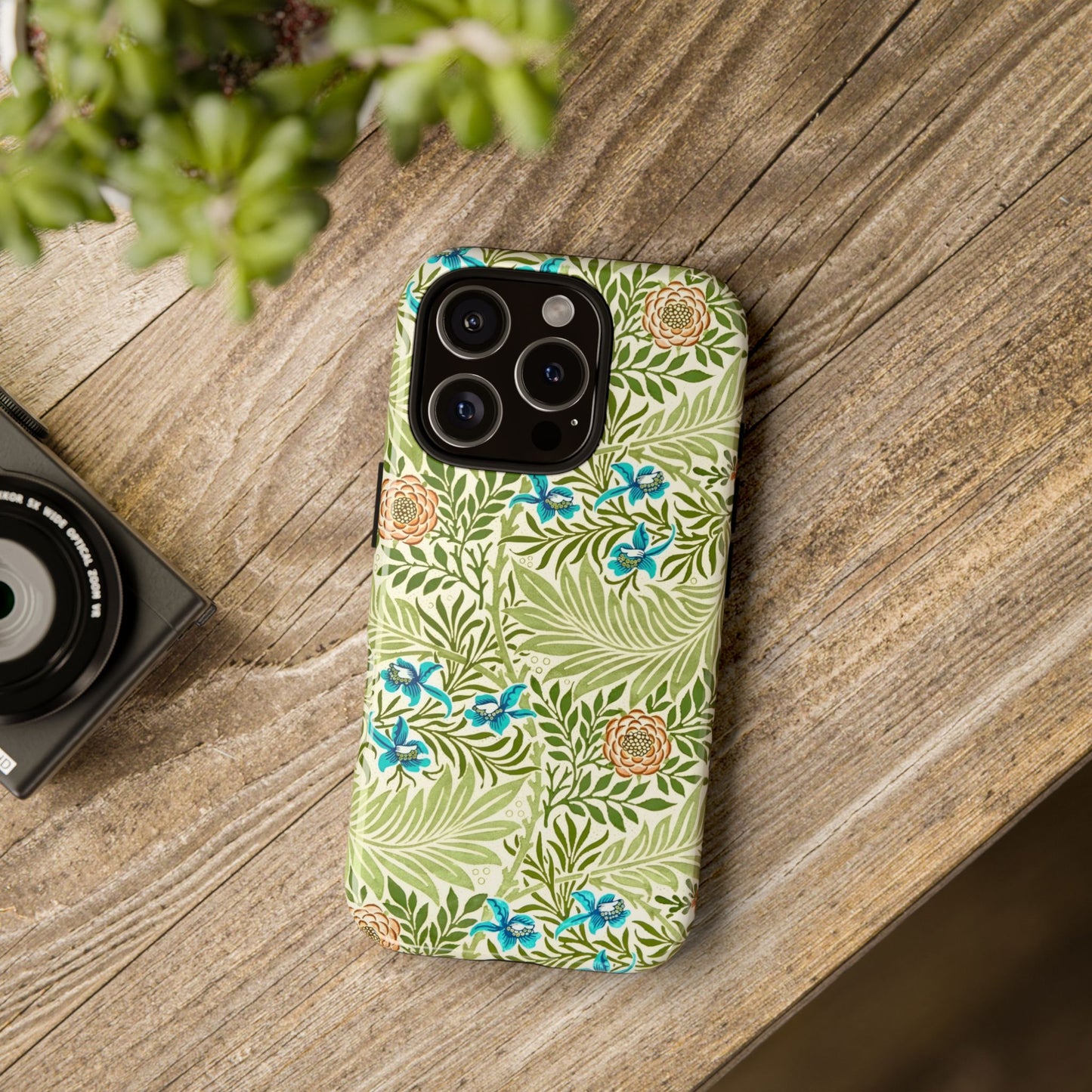 Tough Cases Phone Case, Botanical Print Phone Cover, Floral Smartphone Accessory, Nature-Inspired Tech Gear, Gift for Plant Lovers