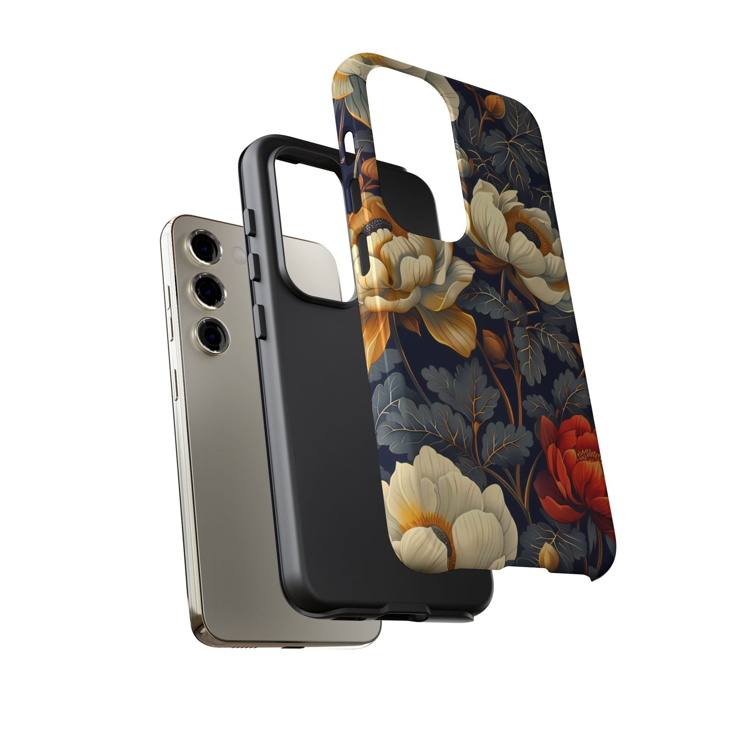 Floral Phone Case - Tough Cases, Stylish Mobile Cover, Flower Design, Holiday Gift, Trendy Accessory, Eco-Friendly Case
