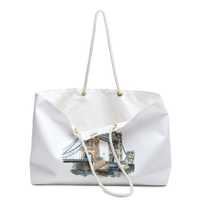 Stylish Travel Weekender Bag with Iconic Bridge Design, Perfect for Getaways, Gym, Beach, Gifts, and Daily Use