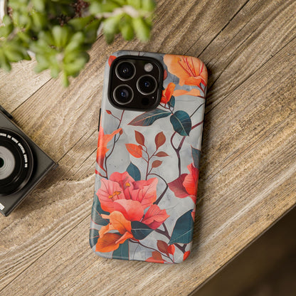 Floral Phone Case, Tough Cases, Flower Power, Gift for Her, Decorative Phone Cover, Trendy Accessories, Everyday Style