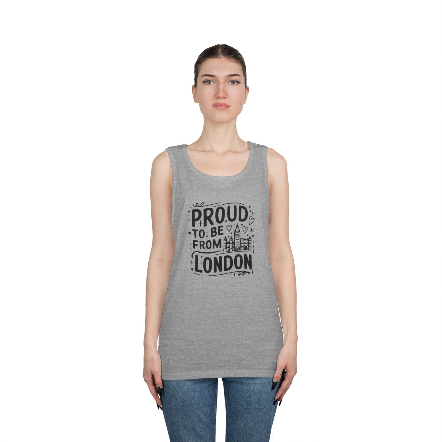 Unisex Heavy Cotton Tank Top - Proud to be from London