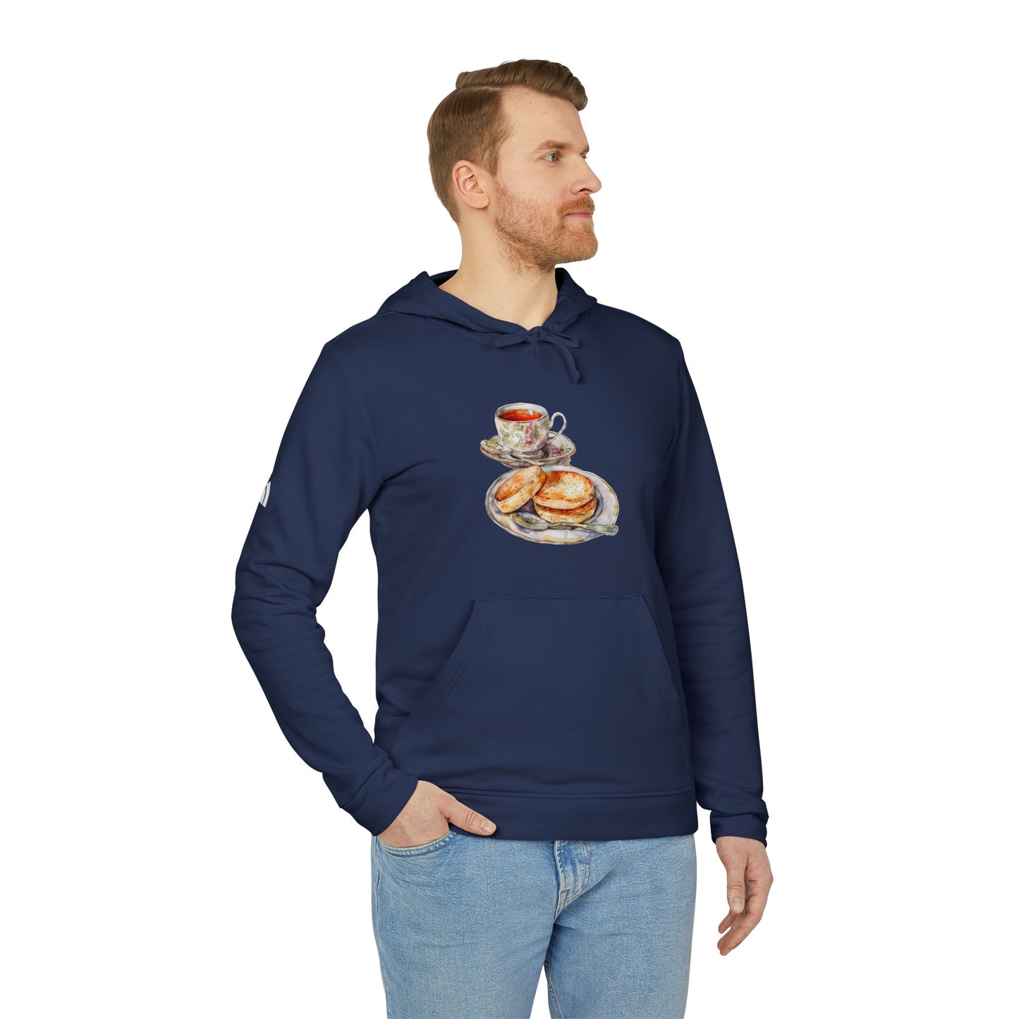 adidas Unisex Fleece Hoodie - British Royal Breakfast