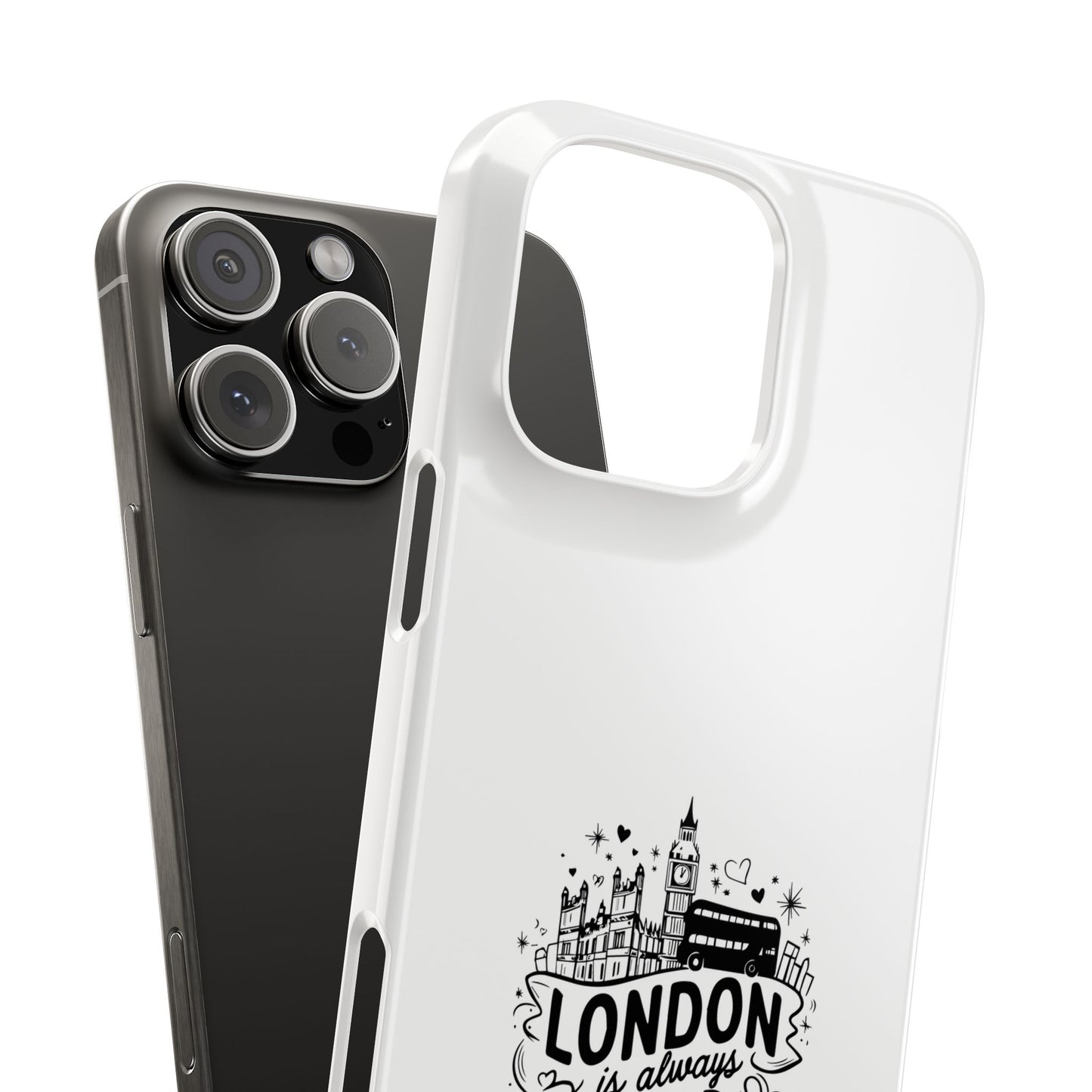 Stylish London Phone Case, Slim Phone Case for Travelers, Gift for London Lovers, Unique Phone Cover, Trendy Cell Phone Protector