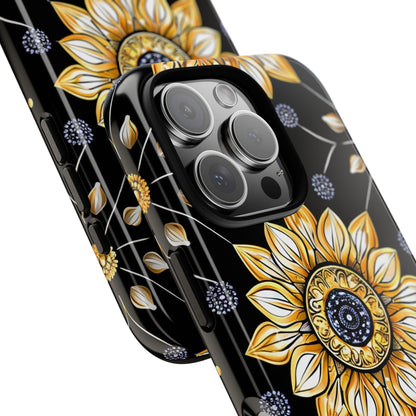 Floral Phone Case with Mandala Design, Tough Cases for iPhone & Samsung, Boho Style, Gift for Her, Unique Accessories