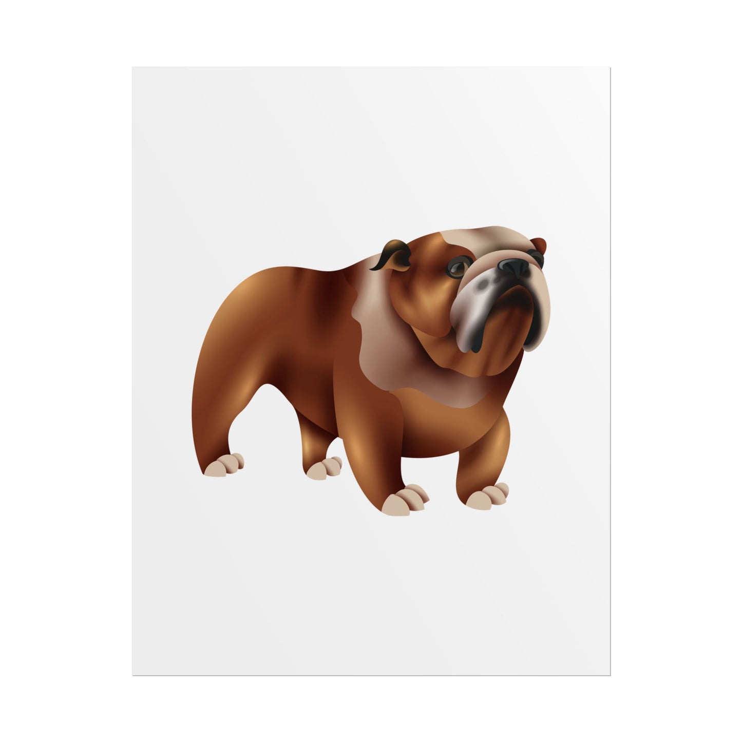 Bulldog Rolled Poster Art | Dog Lover’s Wall Decor | Unique Gift for Pet Owners | Living Room or Office Decor