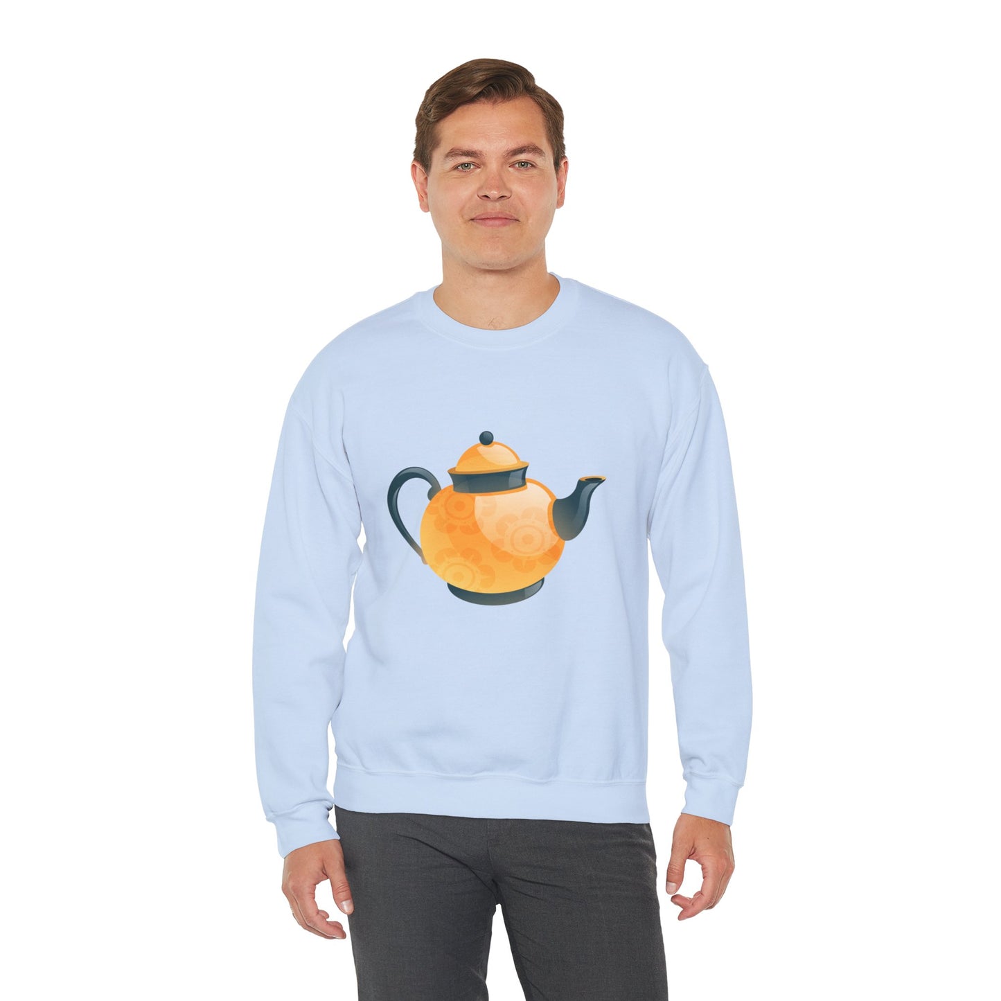 Unisex Heavy Blend™ Crewneck Sweatshirt Trendy - Classic British Tea Kettle