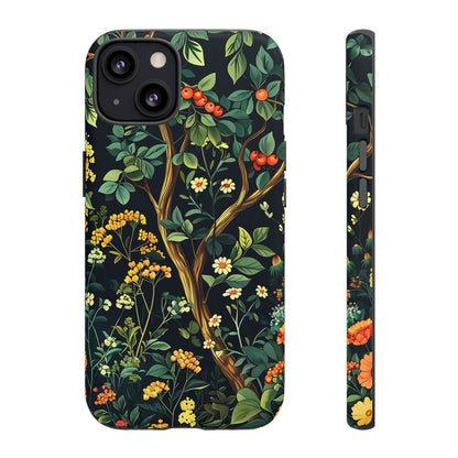 Floral iPhone Case, Nature Inspired Tough Case, Botanical Phone Cover, Eco-Friendly Gift, Unique Floral Design