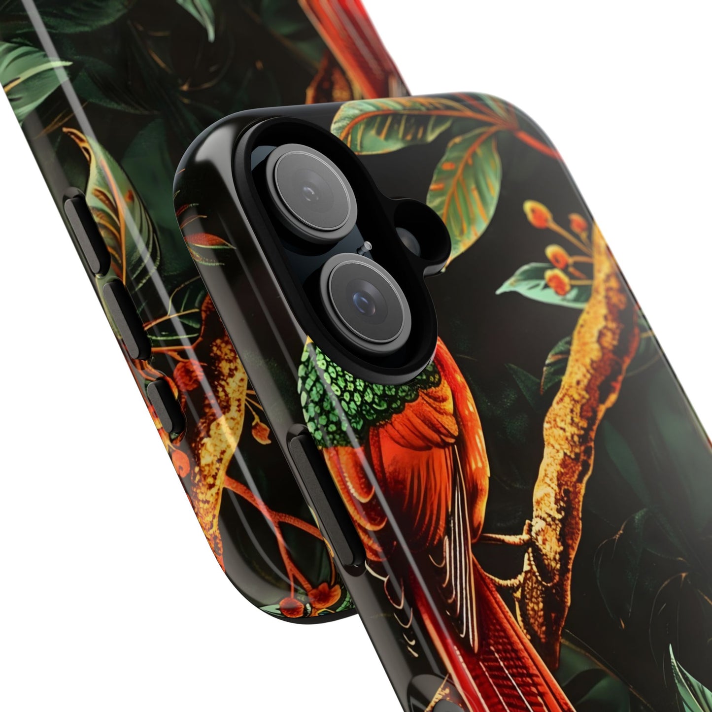 Tough Cases for Nature Lovers, Tropical Bird Phone Case, Eco-Friendly Cover, Gift for Bird Watchers, Vibrant Floral Design