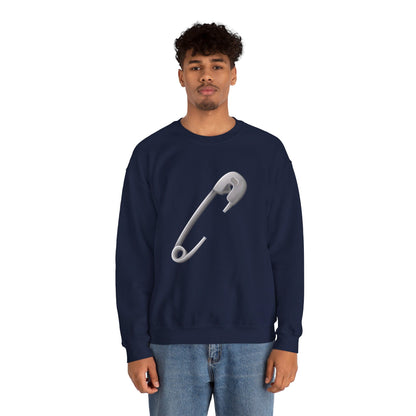 Unisex Heavy Blend™ Crewneck Sweatshirt Classy - Minimalist Safety Pin