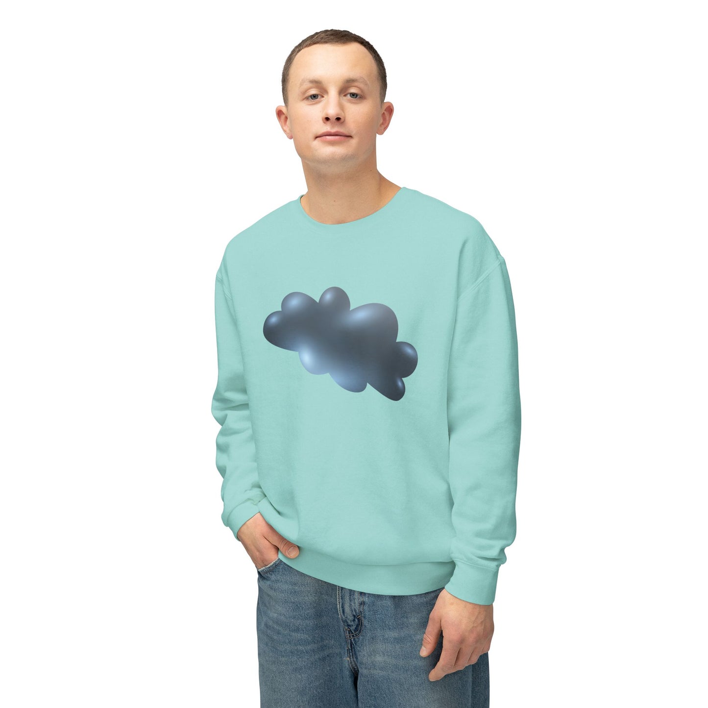 Unisex Lightweight Crewneck Sweatshirt - Serene Cloudscape - Dreamy Cloud