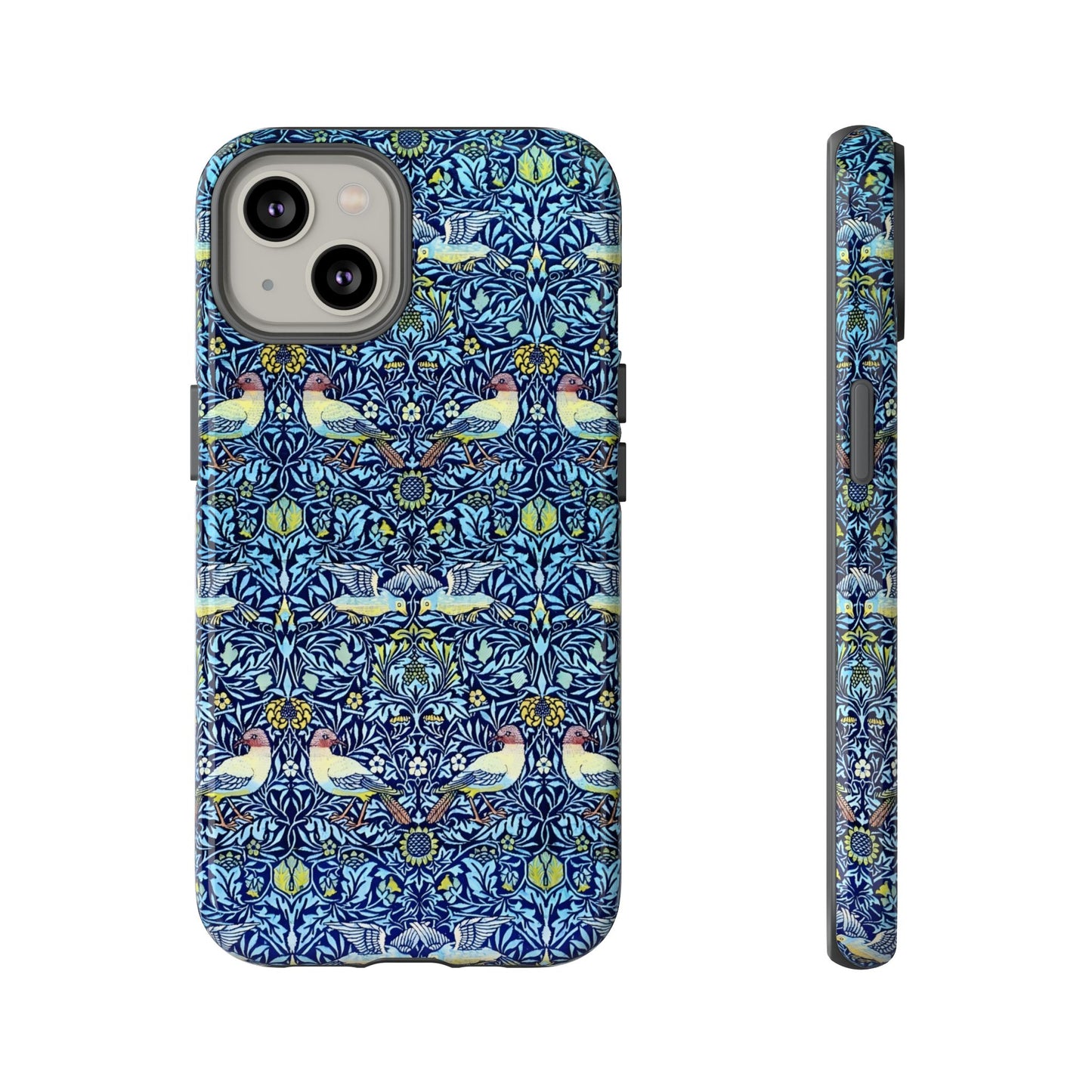 Bird and Floral Pattern Phone Case, Tough Cases, Gift for Nature Lovers, Eco-friendly, Custom Phone Accessories, All-Occasion