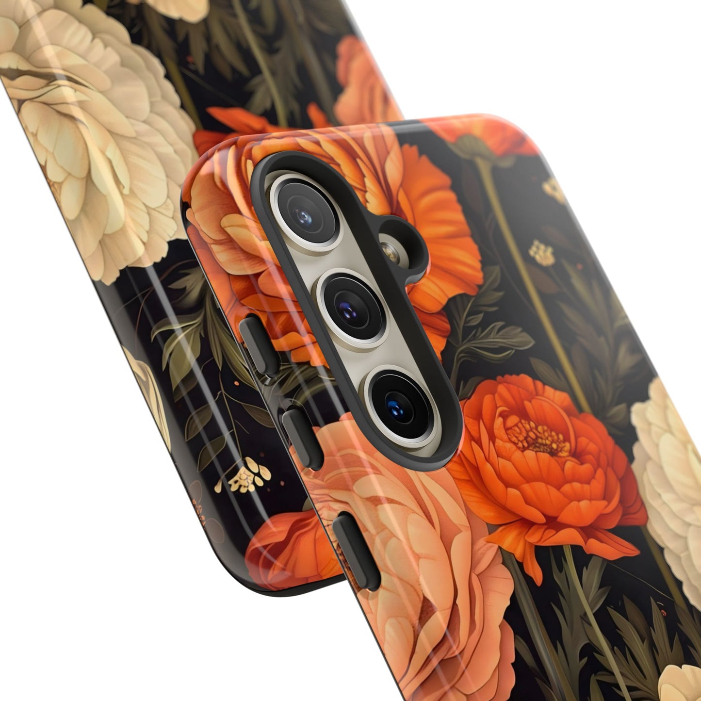 Floral Phone Case with Tough Protection, Blooming Ranunculus Design, Durable Cover, Gift for Flower Lovers, Eco-Friendly Phone Accessory