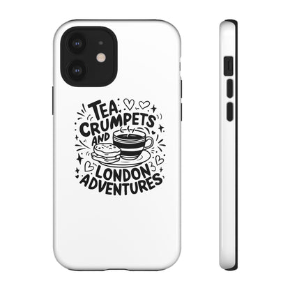 Tea, Crumpets, and London Adventures - Cute Gift for Tea Lovers, London Souvenir, Travel Accessory, Unique Phone Cover