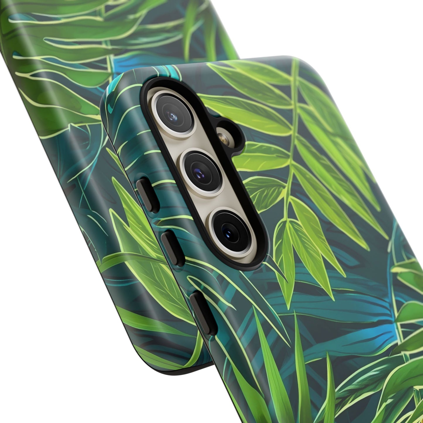 Tropical Phone Case - Durable Green Leaf Design, Eco-Friendly Gift, Trendy Accessory, Nature Lover's Case, Summer Vibes