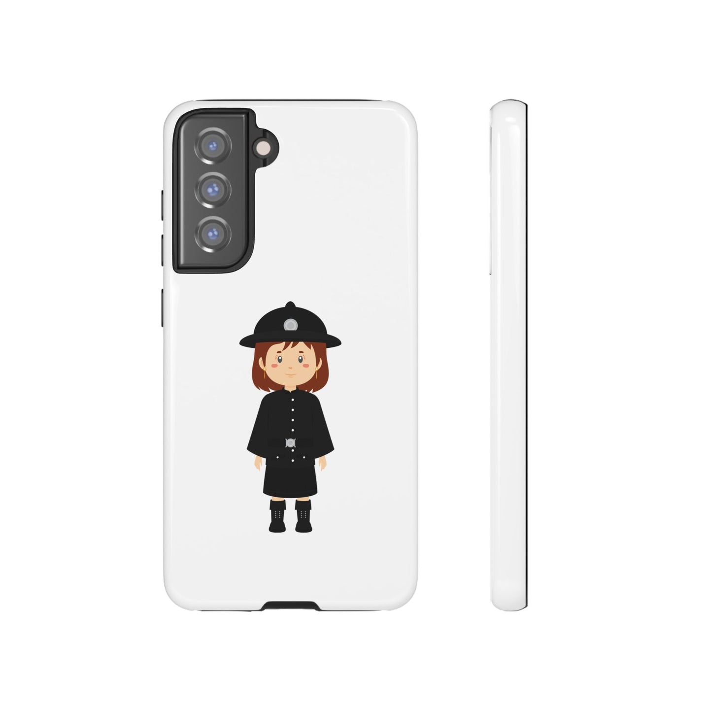 Cute Police Officer Phone Case, Tough Protective Cover, Gifts for Police Lovers, Customizable Phone Case, Unique Design